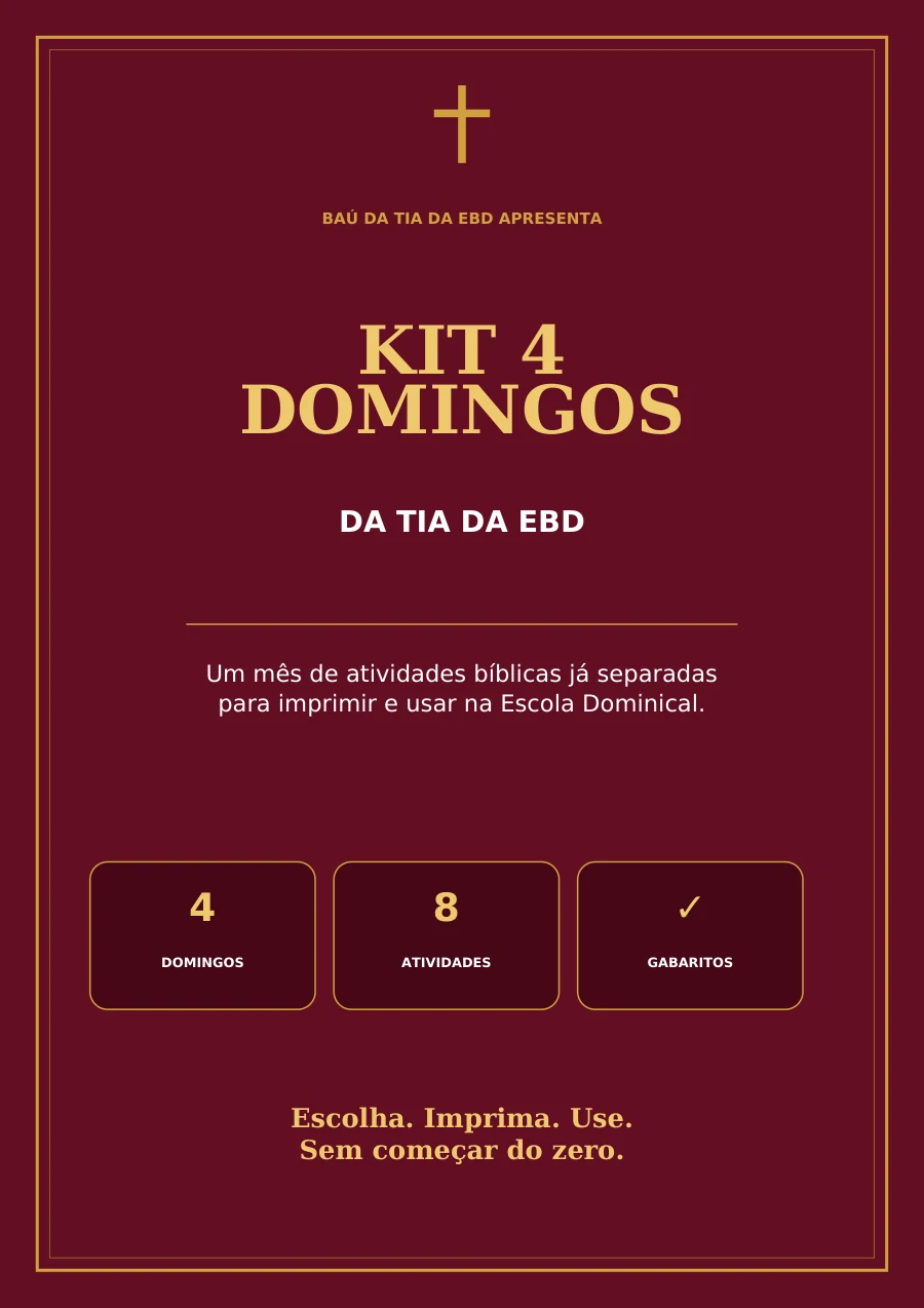 Capa do Kit 4 Domingos da Tia da EBD